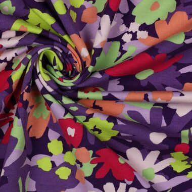 -Tricot stof - bloemen - bloemen - multi - 4018-002 - Tricot stof - bloemen - bloemen - multi - 4018-002