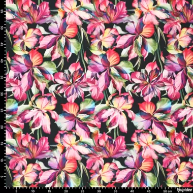-Tricot stof - bloemen - multi roze - 20548-870 - Tricot stof - bloemen - multi roze - 20548-870