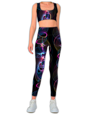 -Tricot stof - sportswear - abstract - zwart multi - 20254-069 - Tricot stof - sportswear - abstract - zwart multi - 20254-069