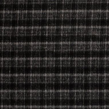 -Polyester stof - brushed jacquard ruiten - zwart - 22267-069 - Polyester stof - brushed jacquard ruiten - zwart - 22267-069