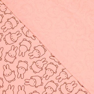 -Tricot stof - Nijntje Miffy - roze - 661008-30 - Tricot stof - Nijntje Miffy - roze - 661008-30