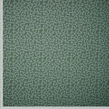 -Tricot stof - Nijntje Miffy - donkergroen - 661008-31 - Tricot stof - Nijntje Miffy - donkergroen - 661008-31