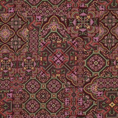 -Canvas stof - digitaal abstract - rood groen roze multi - 3011-006 - Canvas stof - digitaal abstract - rood groen roze multi - 3011-006