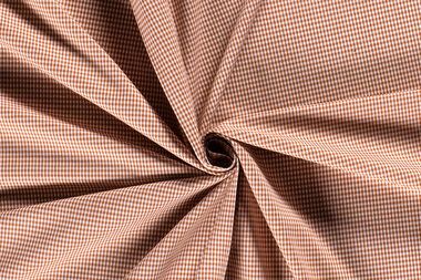-Katoen stof - poplin - boerenbont mini ruitje (0,2 cm) - brique - 5581-056 op=op - Katoen stof - poplin - boerenbont mini ruitje (0,2 cm) - brique - 5581-056 op=op