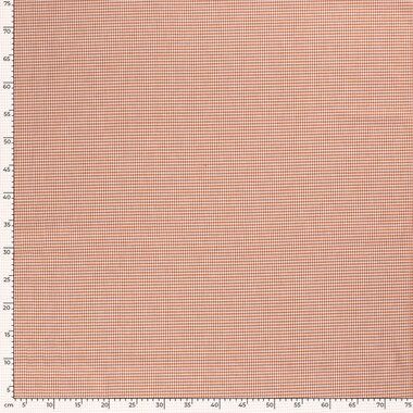 -Katoen stof - poplin - boerenbont mini ruitje (0,2 cm) - brique - 5581-056 op=op - Katoen stof - poplin - boerenbont mini ruitje (0,2 cm) - brique - 5581-056 op=op
