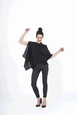 -NB 3956-069 Crepe Georgette schwarz - NB 3956-069 Crepe Georgette schwarz