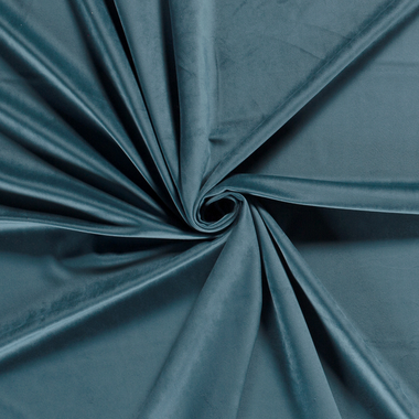 -Interieur en decoratiestof velvet - staalblauw - 1500-007 - Interieur en decoratiestof velvet - staalblauw - 1500-007