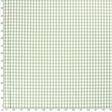 -Katoen stof - boerenbont ruit (1cm) - oudgroen - 5635-021 - Katoen stof - boerenbont ruit (1cm) - oudgroen - 5635-021
