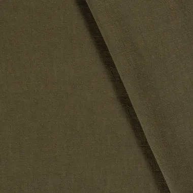 -Linnen stof - mix - stone washed - donker legergroen - 2155-027 - Linnen stof - mix - stone washed - donker legergroen - 2155-027