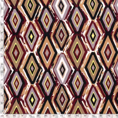 -Tricot stof -abstract - bordeaux bruin - 21109-019 - Tricot stof -abstract - bordeaux bruin - 21109-019