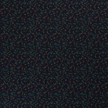 -Kerst katoen stof - kersttakken - marineblauw - 20716-008 - Kerst katoen stof - kersttakken - marineblauw - 20716-008