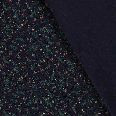 -Kerst katoen stof - kersttakken - marineblauw - 20716-008 - Kerst katoen stof - kersttakken - marineblauw - 20716-008