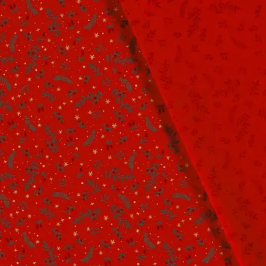 -Kerst katoen stof - kersttak - rood - 20716-015 - Kerst katoen stof - kersttak - rood - 20716-015