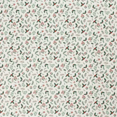 -Kerststof - katoen poplin - kersttakken - gebroken wit - 20734-051 - Kerststof - katoen poplin - kersttakken - gebroken wit - 20734-051
