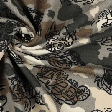 -Jersey - French Terry - Armee - taupe - 23/3084-004 - Jersey - French Terry - Armee - taupe - 23/3084-004