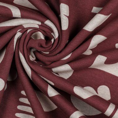 -Gebreide stof - abstract - bordeaux - 23/3153-016 - Gebreide stof - abstract - bordeaux - 23/3153-016