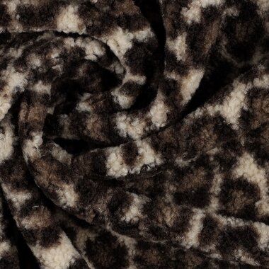 -Teddy stof - dierenprint - beige bruin 3351-001 - Teddy stof - dierenprint - beige bruin 3351-001