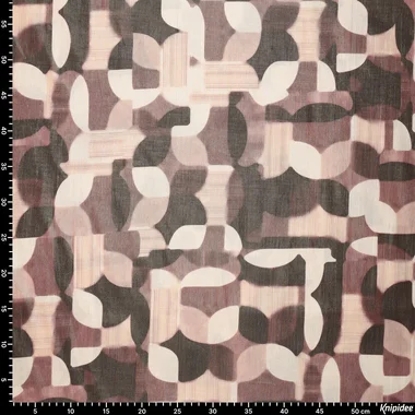 -Katoen stof - abstract - roze multi - 21103-830 - Katoen stof - abstract - roze multi - 21103-830