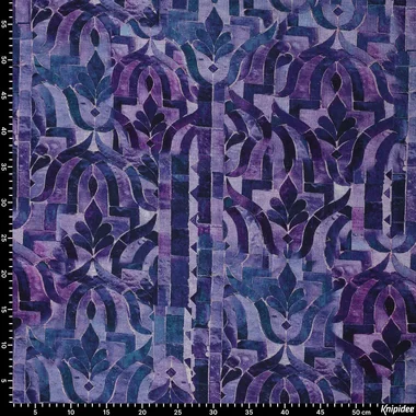 -Polyester stof - abstract - paars multi - 21116-800 - Polyester stof - abstract - paars multi - 21116-800