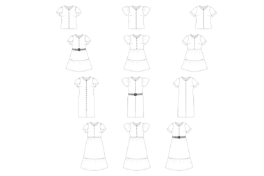 -Bel'Etoile naaipatroon - Zada blouse en jurk voor dames en tieners - Bel'Etoile naaipatroon - Zada blouse en jurk voor dames en tieners