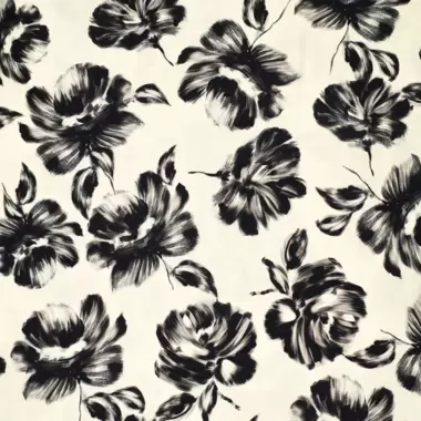 -Viscose stof - satijn - bloemen - gebroken wit - 21135-020 - Viscose stof - satijn - bloemen - gebroken wit - 21135-020