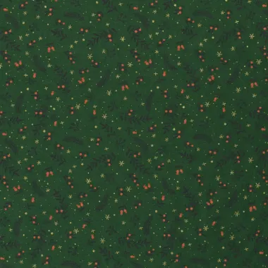 -Kerststof - katoen poplin - kersttak - groen - 20716-025 - Kerststof - katoen poplin - kersttak - groen - 20716-025