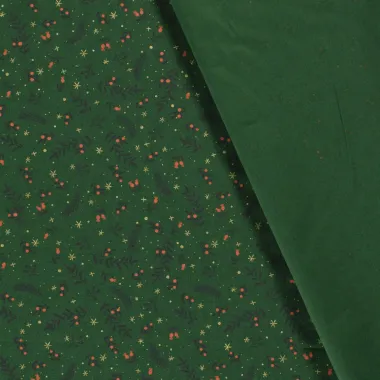 -Kerststof - katoen poplin - kersttak - groen - 20716-025 - Kerststof - katoen poplin - kersttak - groen - 20716-025