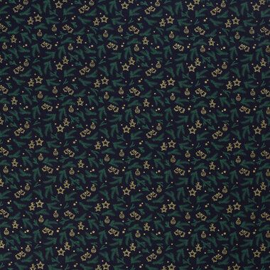-Kerst katoen stof - kerst motief - marineblauw - 20717-008 - Kerst katoen stof - kerst motief - marineblauw - 20717-008