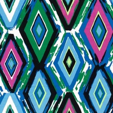 -Tricot stof - abstract - blauw multi - 21109-025 - Tricot stof - abstract - blauw multi - 21109-025