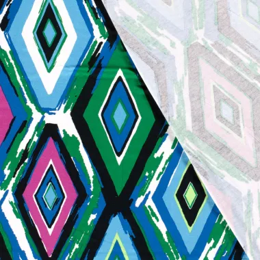 -Tricot stof - abstract - blauw multi - 21109-025 - Tricot stof - abstract - blauw multi - 21109-025