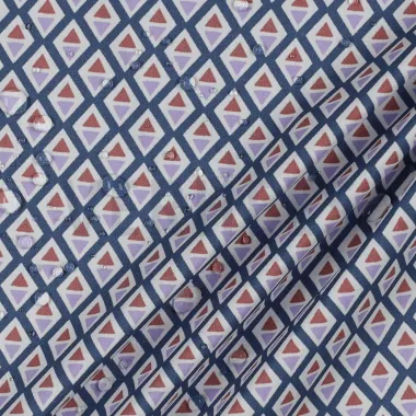 -Katoen met coating - abstract - blauw paars wit oranje - 5662-003 - Katoen met coating - abstract - blauw paars wit oranje - 5662-003