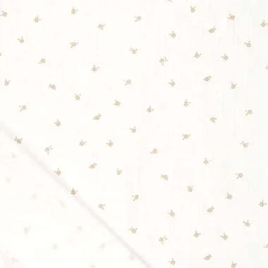 -Katoen stof - hydrofiel - bloemetjes - gebroken wit - 20530-022 - Katoen stof - hydrofiel - bloemetjes - gebroken wit - 20530-022