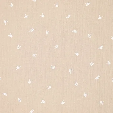 -Katoen stof - hydrofiel - bloemetjes - beige - 20530-176 - Katoen stof - hydrofiel - bloemetjes - beige - 20530-176