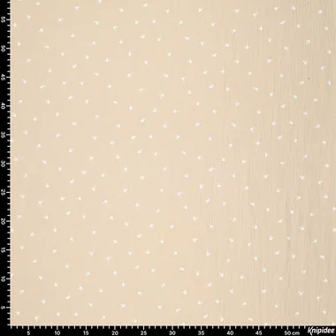 -Katoen stof - hydrofiel - bloemetjes - beige - 20530-176 - Katoen stof - hydrofiel - bloemetjes - beige - 20530-176