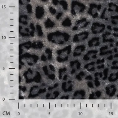 -Velours stof - panterprint - zilvergrijs - 2536-610 - Velours stof - panterprint - zilvergrijs - 2536-610