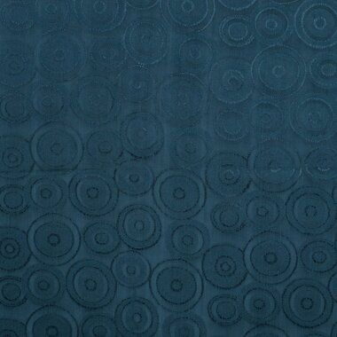 -Viscose stof - jaquard cirkels - petrol - 22602-942 - Viscose stof - jaquard cirkels - petrol - 22602-942