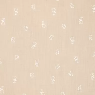 -Katoen stof - hydrofiel - vogeltjes - beige - 20530-179 - Katoen stof - hydrofiel - vogeltjes - beige - 20530-179