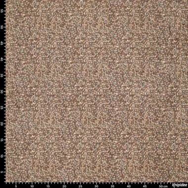 -Ribcord stof - corduroy - bloemen - bruin - 21124-103 - Ribcord stof - corduroy - bloemen - bruin - 21124-103