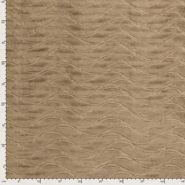 -Fluweel stof - gepreekt golven - camelbeige - 22092-053 - Fluweel stof - gepreekt golven - camelbeige - 22092-053