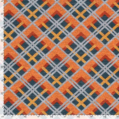 -Stretch-Stoff - Angora gebürstet - kariert - stahlblau multi - 22193-107 - Stretch-Stoff - Angora gebürstet - kariert - stahlblau multi - 22193-107