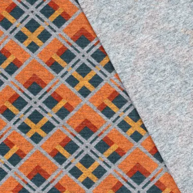 -Stretch stof - angora gebrushed - ruiten - staalblauw multi - 22193-107 - Stretch stof - angora gebrushed - ruiten - staalblauw multi - 22193-107