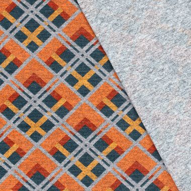 -Stretch-Stoff - Angora gebürstet - kariert - stahlblau multi - 22193-107 - Stretch-Stoff - Angora gebürstet - kariert - stahlblau multi - 22193-107