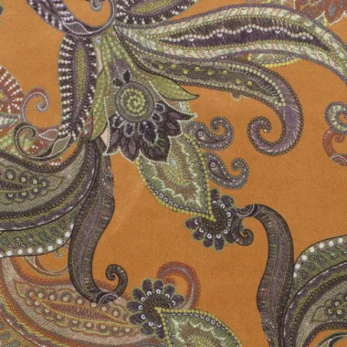 -Suèdine stof - suede wildleer paisley - oker - 22234-034 - Suèdine stof - suede wildleer paisley - oker - 22234-034