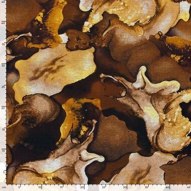 -Tricot stof - abstract - oker - 22175-034 - Tricot stof - abstract - oker - 22175-034