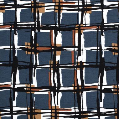 -Viskose - Nylon Krepp - Karos - stahlblau - 22005-107 - Viskose - Nylon Krepp - Karos - stahlblau - 22005-107