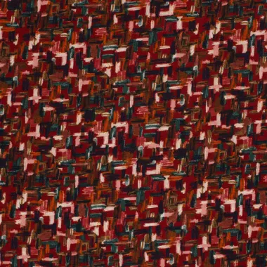 -Viscose stof - nylon crepe - abstract - rood - 22009-018 - Viscose stof - nylon crepe - abstract - rood - 22009-018
