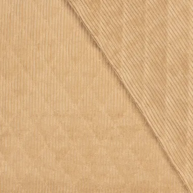 -Doorgestikte stof - corduroy - camel - 22084-053 - Doorgestikte stof - corduroy - camel - 22084-053