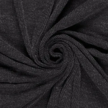 -Jersey - Ribtricot Lurex - schwarz meliert - 22095-069 - Jersey - Ribtricot Lurex - schwarz meliert - 22095-069