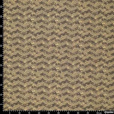 -Stretch stof - cotton velvet - digitaal abstract - beige zwart - 21300-178 - Stretch stof - cotton velvet - digitaal abstract - beige zwart - 21300-178
