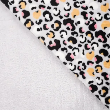 -Fleece stof - cuddle - panterprint - lichtgrijs - 32015-620 - Fleece stof - cuddle - panterprint - lichtgrijs - 32015-620